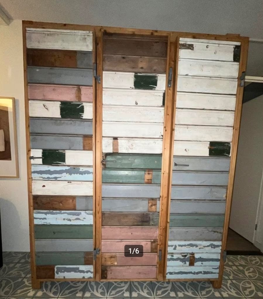 PIET HEIN EEK / 3DEURKAAST / SLOOPHOUT, Gebruikt, 200 cm of meer, 150 tot 200 cm, Grenenhout
