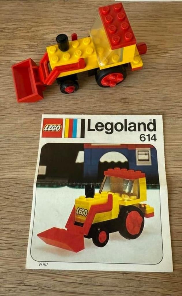 LEGO Legoland 614 Tractor met schep (vintage), Gebruikt, Overige thema's, Lego, Compleet