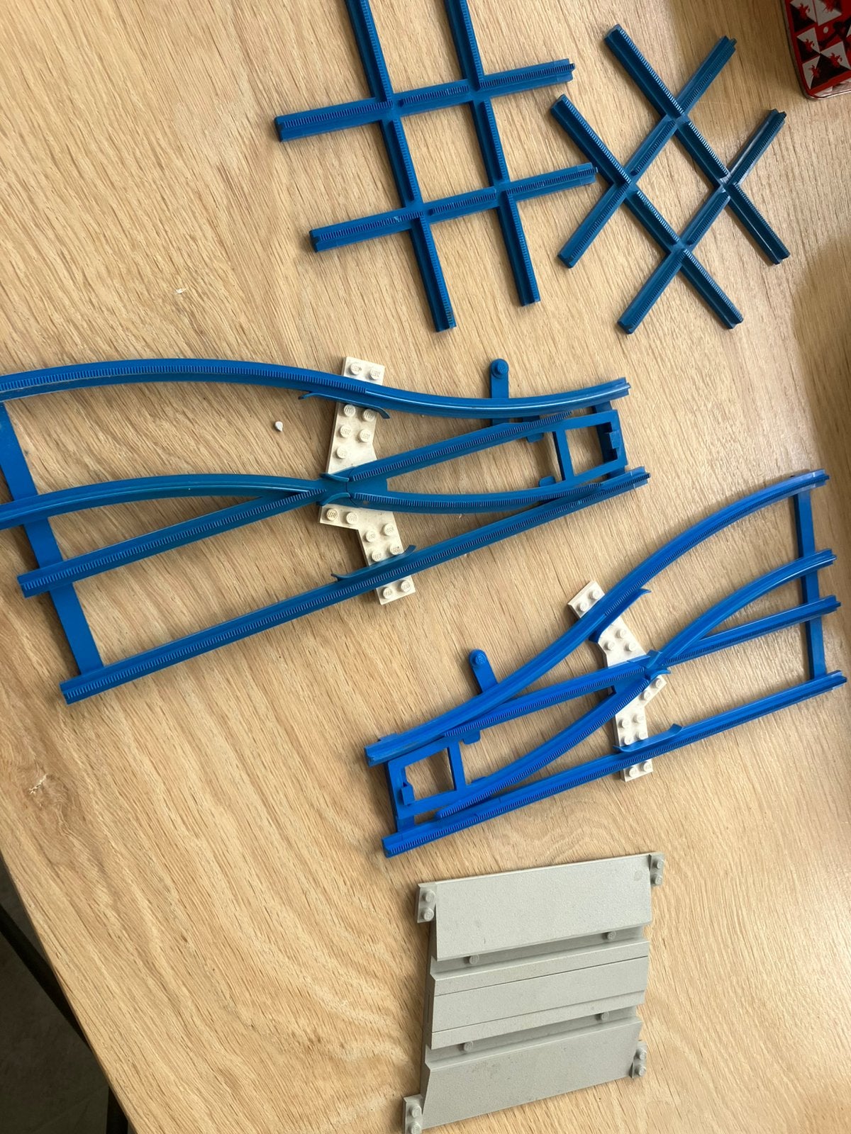 Lego 4.5 volt wissels, kruispunten en spoorwegovergang 3231, Ophalen of Verzenden, Gebruikt, Lego