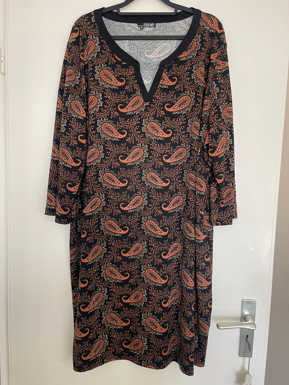 Norah jurk / lang tuniek maat 46, Bruin, Maat 46/48 (XL) of groter, Ophalen of Verzenden, Zo goed als nieuw