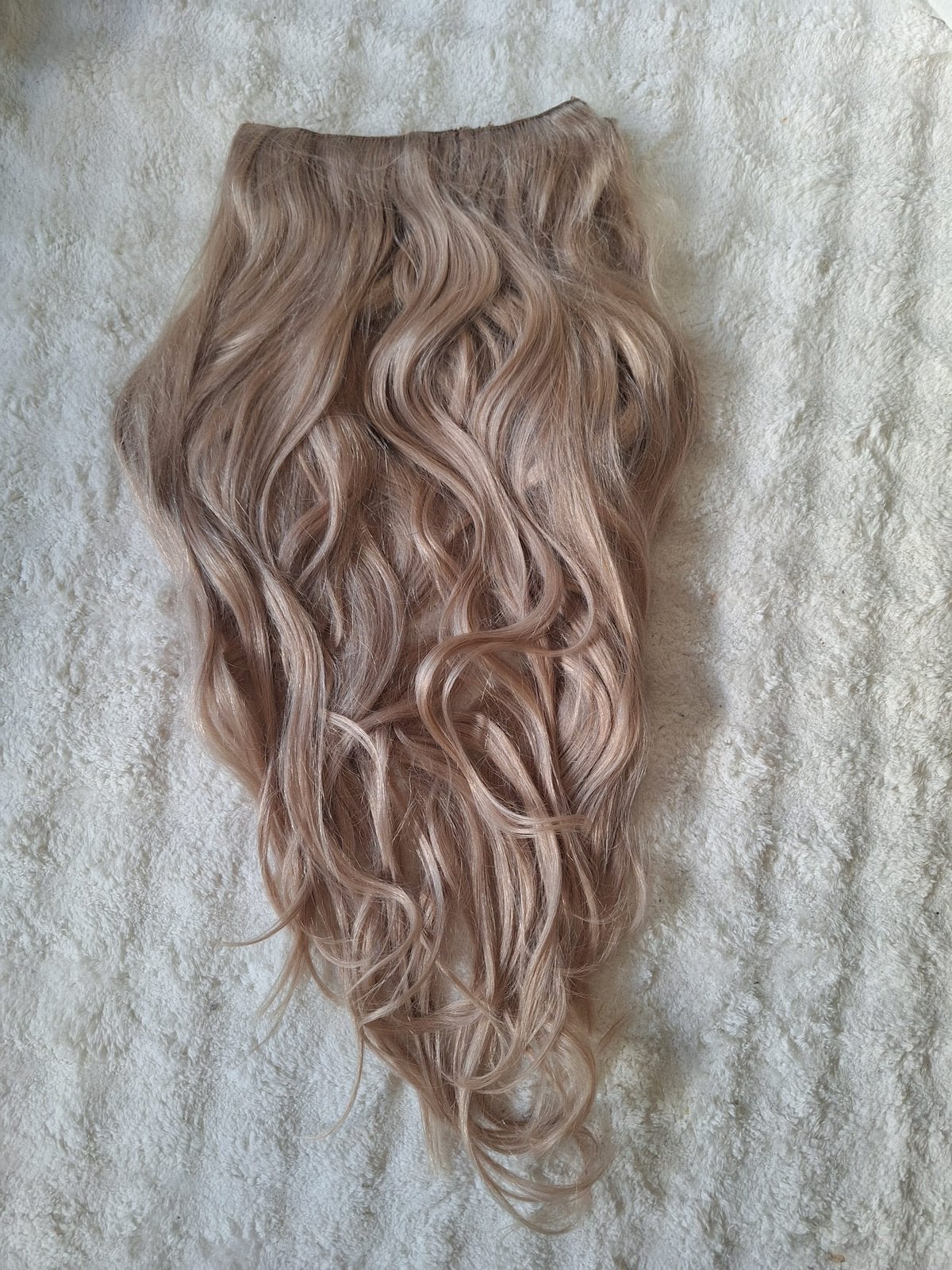 Clip in hair extensions, Ophalen of Verzenden, Zo goed als nieuw, Pruik of Haarverlenging