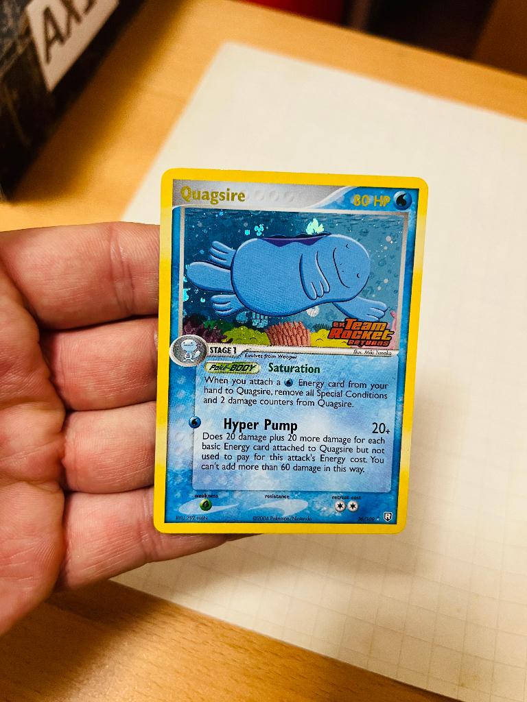 Quagsire 26/109 Reverse Holo Stamped Ex Team Rocket Pokemon, Verzenden, Zo goed als nieuw, Losse kaart, Foil
