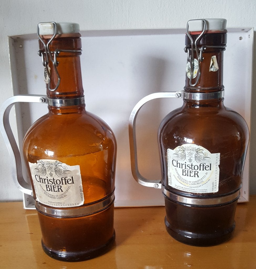 Christoffel Bier: twee flessen (989), Ophalen of Verzenden, Gebruikt, Flesje(s), Overige merken