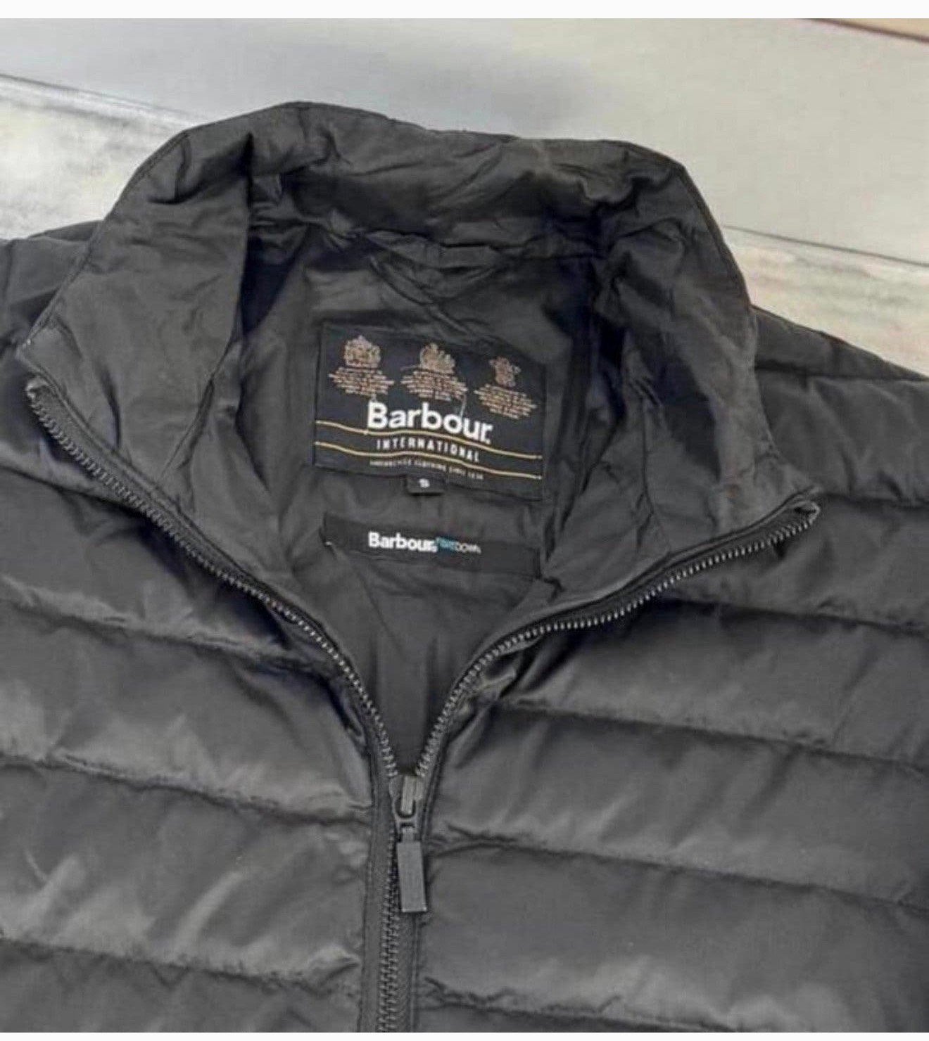 BARBOUR Racer Impeller Gewatteerde Jacket S tussen-jas men’s, P, Zwart, P, P