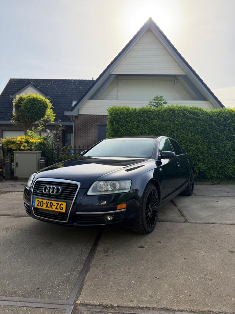 Audi A6 3.2 FSI 2007 Quattro Blauw Pano Memory Camera, Auto's, Audi, Automaat, Blauw, Vierwielaandrijving, Sedan