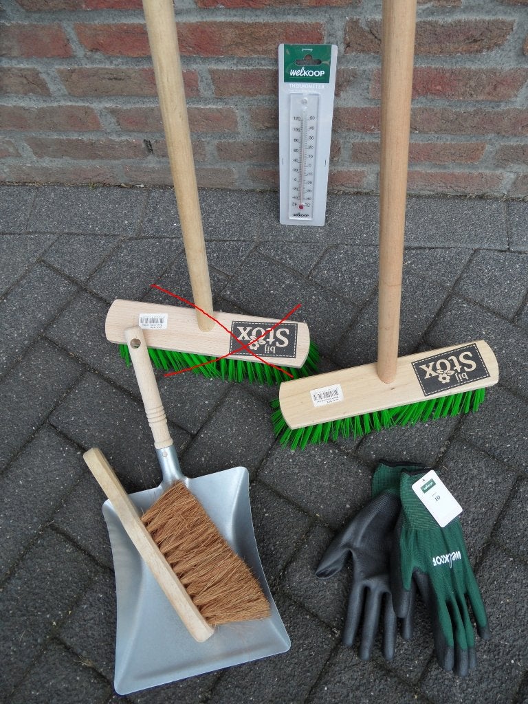 hand - tuingereedschap set - 6 delig -bezems - handveger etc, Ophalen of Verzenden, Nieuw, Overige soorten