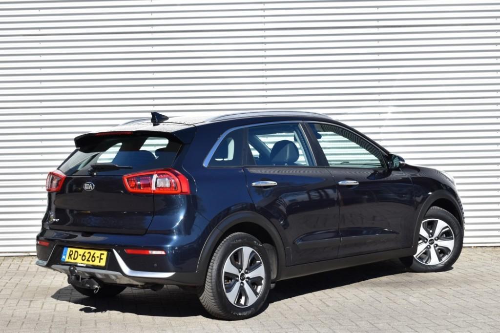 Kia NIRO 1.6 GDI HYBRID DYNAMICLINE / APPLE/ANDROID AUTO / T, Auto's, Kia, 1580 cc, Blauw, Origineel Nederlands, 26 km/l
