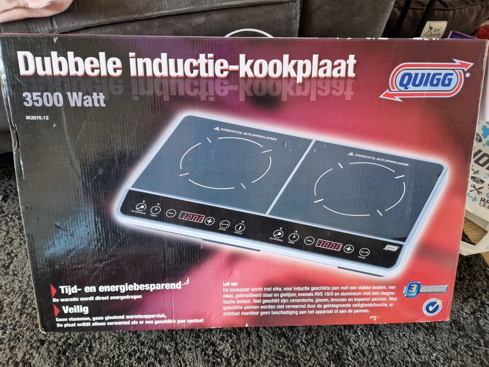 dubbele inductiekookplaat van Quigg, Ophalen, Gebruikt