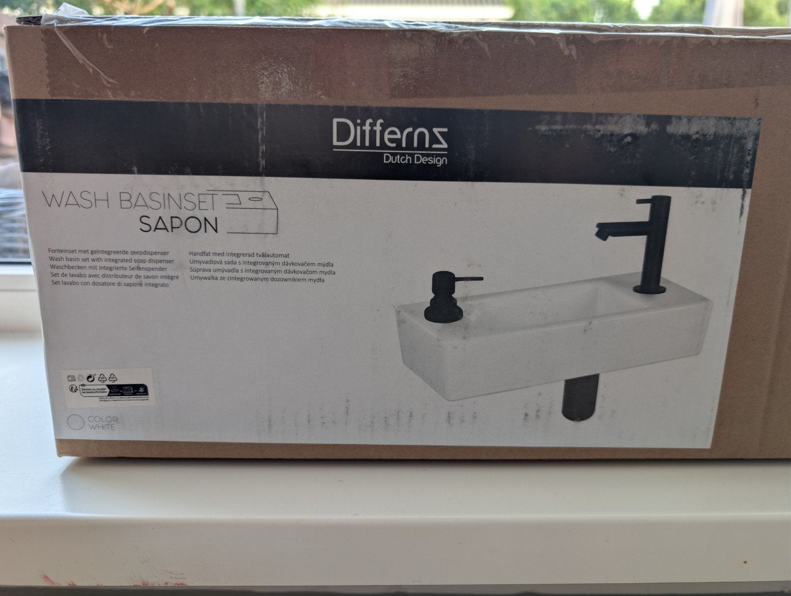 Differnz Wash Basinset Sapon - Nieuw in doos, Doe-het-zelf en Verbouw, Ophalen of Verzenden, Nieuw, Wastafel