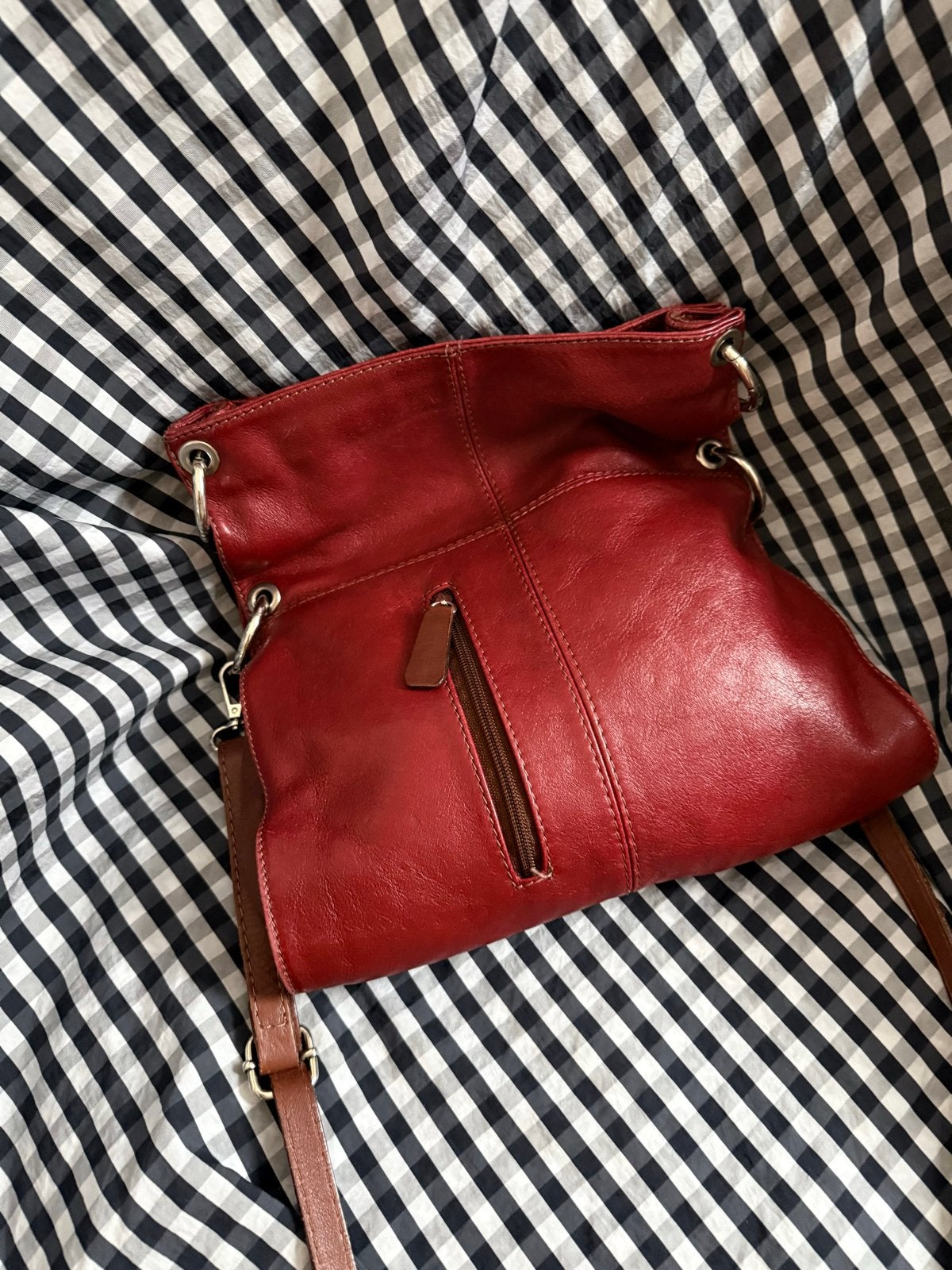 I Ponti Firenze Leren Schoudertas Rood, Ophalen of Verzenden, Gebruikt, Rood, Schoudertasje