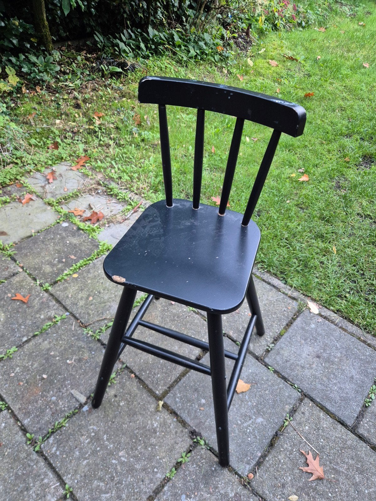 Zwarte houten kinder stoel - Gratis, Ophalen, Gebruikt, Eén, Hout