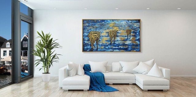 Olieverf schilderij, Antiek en Kunst, Kunst | Schilderijen | Modern, Ophalen