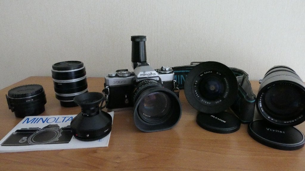 Minolta XD-7 cameraset (analoog), Ophalen of Verzenden, Gebruikt, Spiegelreflex, Minolta