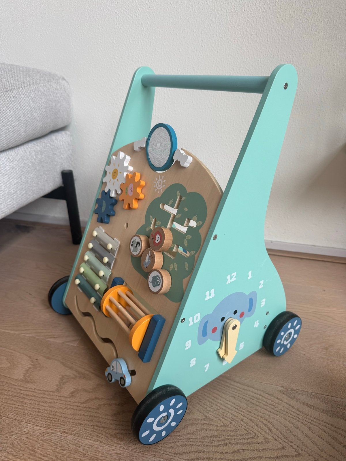Eco Toys Houten Baby Walker - Loopwagen, Kinderen en Baby's, Ophalen, Zo goed als nieuw, Overige typen, Met wieltjes
