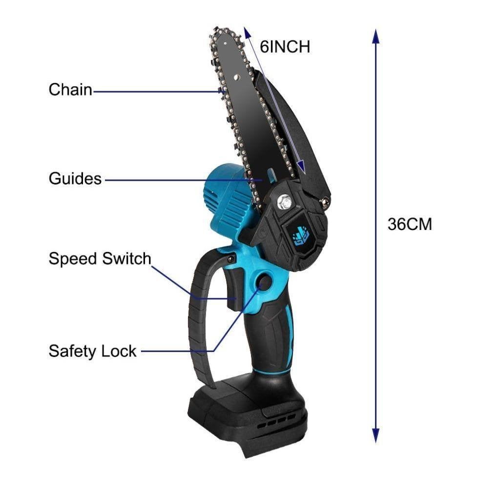 Foto 3 van Kettingzaag snoeizaag mini 6 inch voor Makita accu 18V