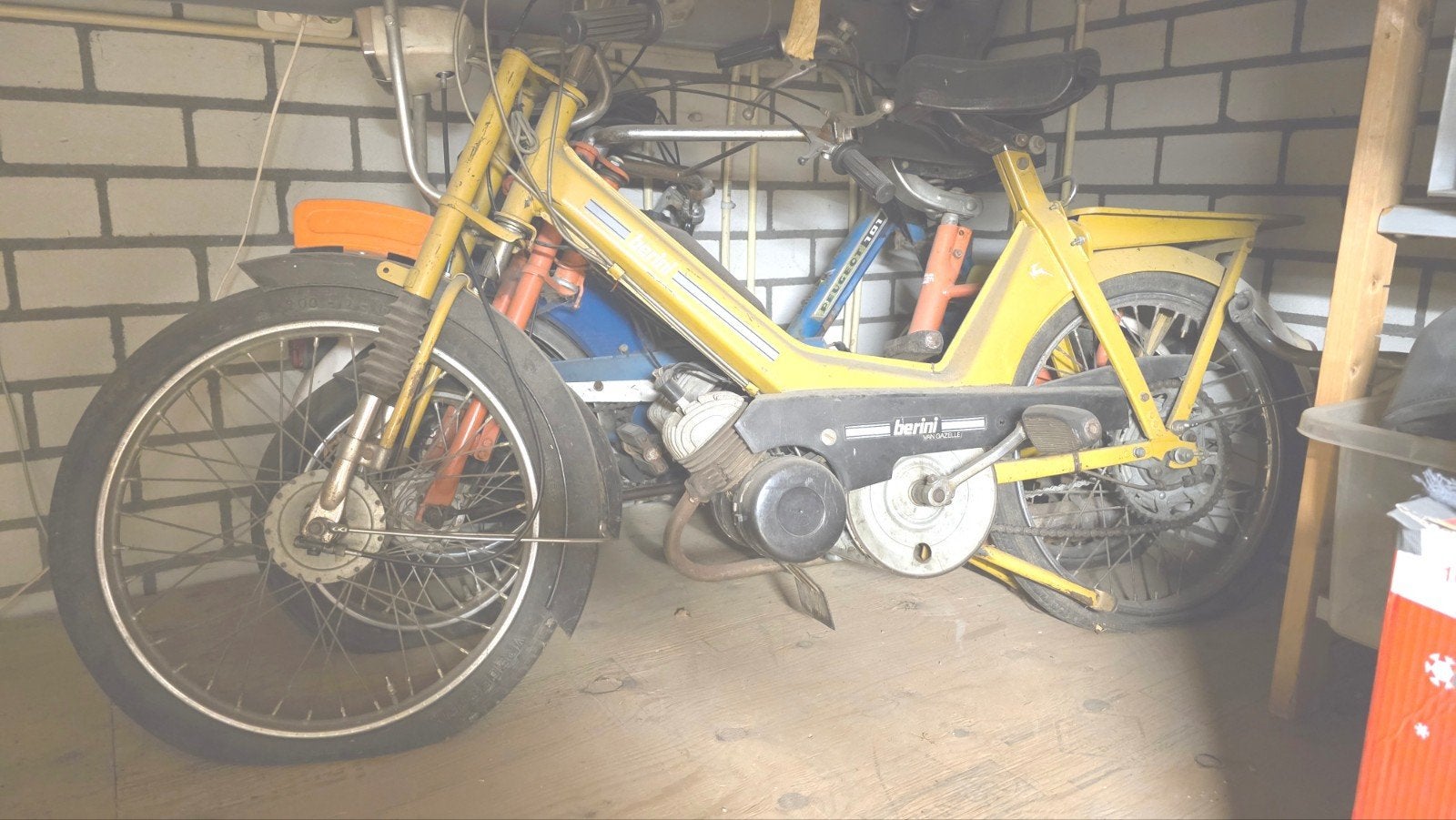 Berini Bromfiets M48 - Klassieke Gele Brommer, Ophalen of Verzenden, Gebruikt