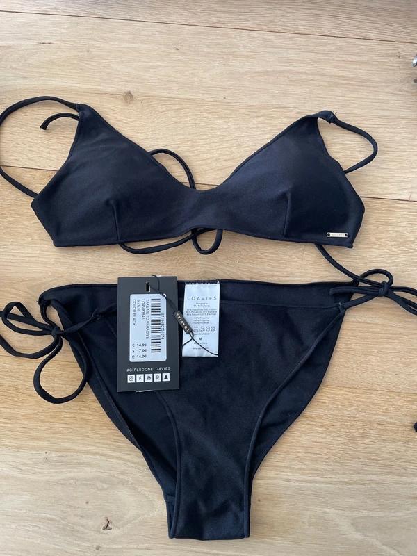 Loavies bikini maat M, zwart, Kleding | Dames, Verzenden, Zo goed als nieuw, Zwart, Bikini