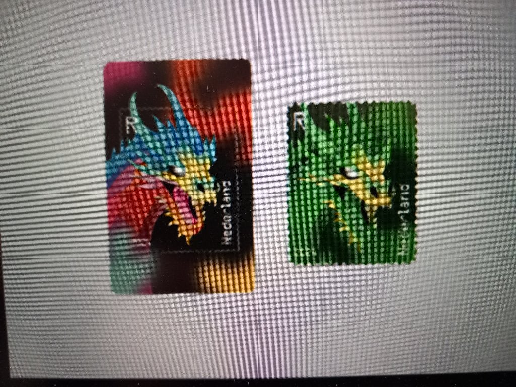 2024 Crypto zegel CR4 Draak groen niet geclaimd postfris, Verzenden, Na 1940, Postfris