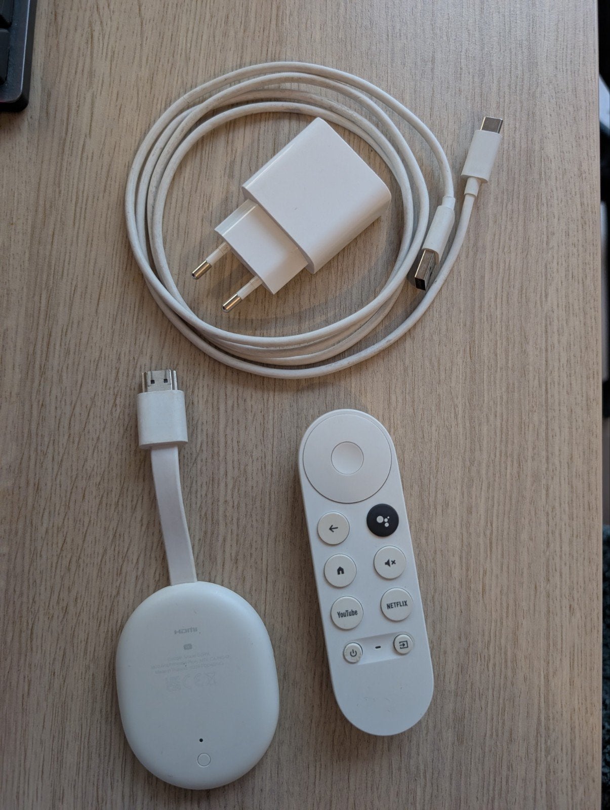 Google Chromecast 4K Compleet met afstandsbediening, Audio, Tv en Foto, Mediaspelers, Ophalen of Verzenden, Zo goed als nieuw