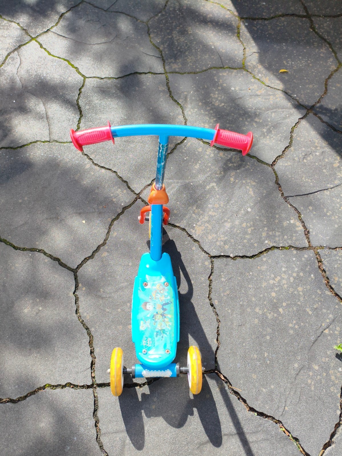 Kinderstep met 3 wielen - Blauw met Paw Patrol, Fietsen en Brommers, Steps, Ophalen of Verzenden, Gebruikt, Gewone step, Onbekend
