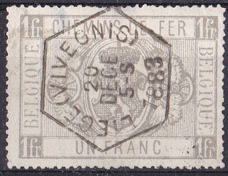 België – Spoorwegzegels 1879-1882 – gebruikt – TR6, Met stempel, Ophalen of Verzenden, Gestempeld, Treinen