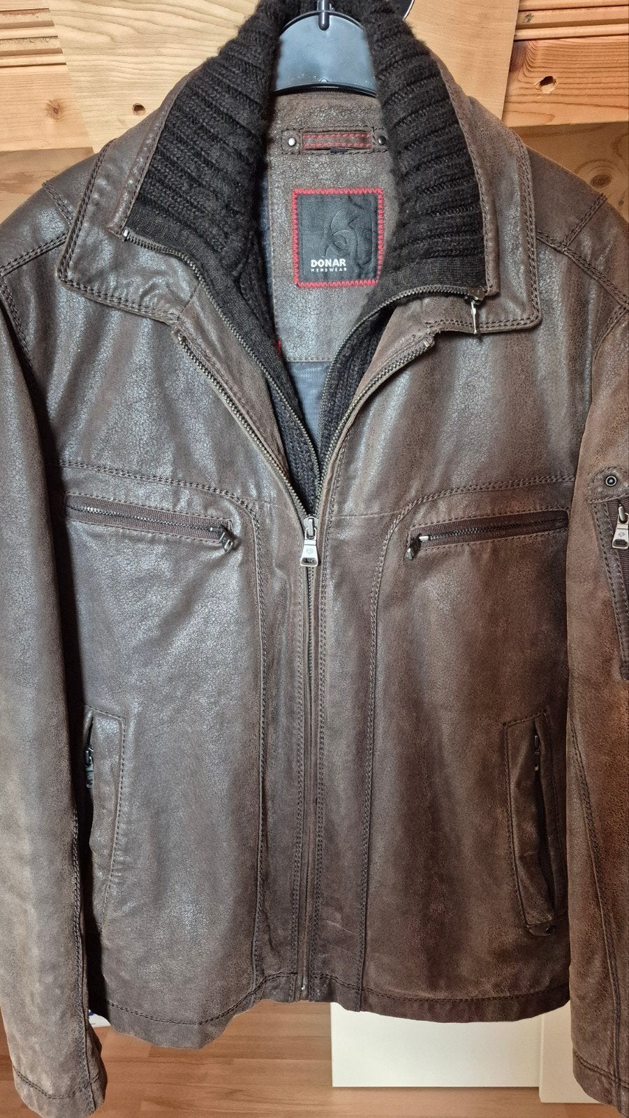 Donar Menswear Leren Jas Bruin Maat 48/50 (M), Bruin, Maat 48/50 (M), Ophalen of Verzenden, Zo goed als nieuw