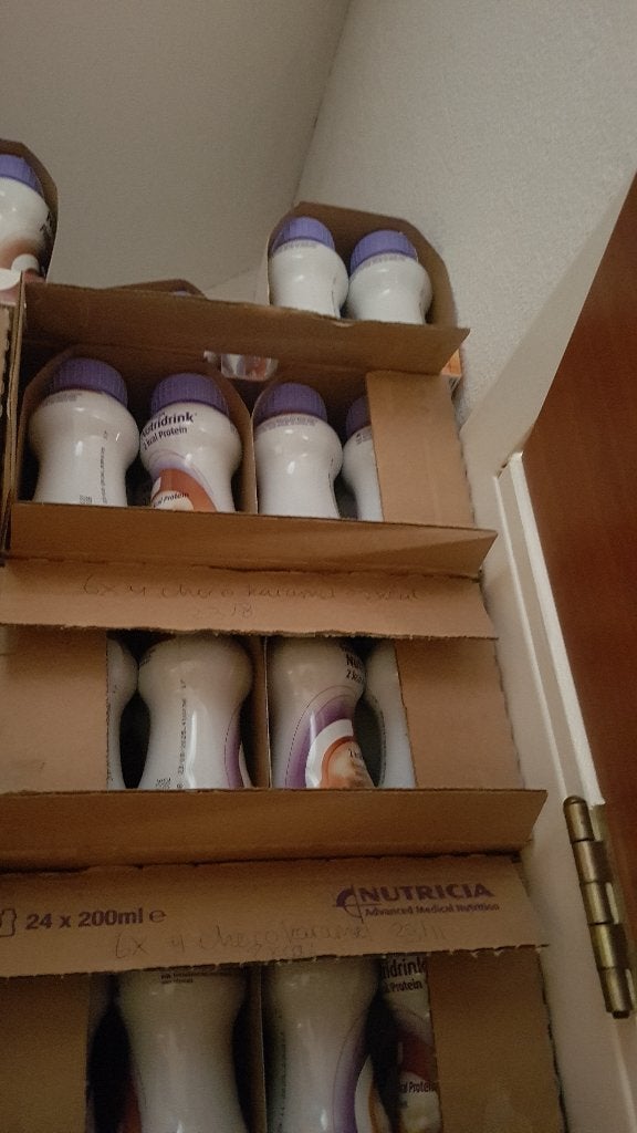 24x Nutridrink protein 2kcal choco karamel, Diversen, Ophalen of Verzenden