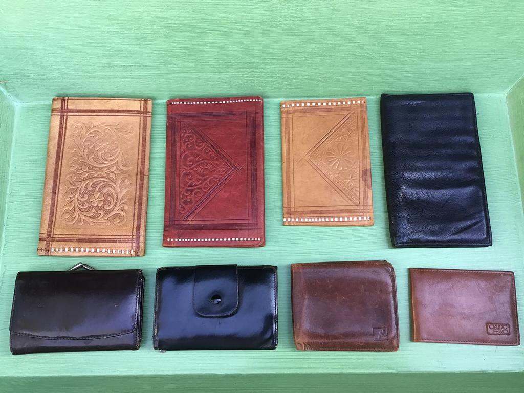 Oude leren portemonnee’s en portefeuilles o.a. Marrokaans, Sieraden, Tassen en Uiterlijk, Portemonnees, Zo goed als nieuw, Ophalen of Verzenden
