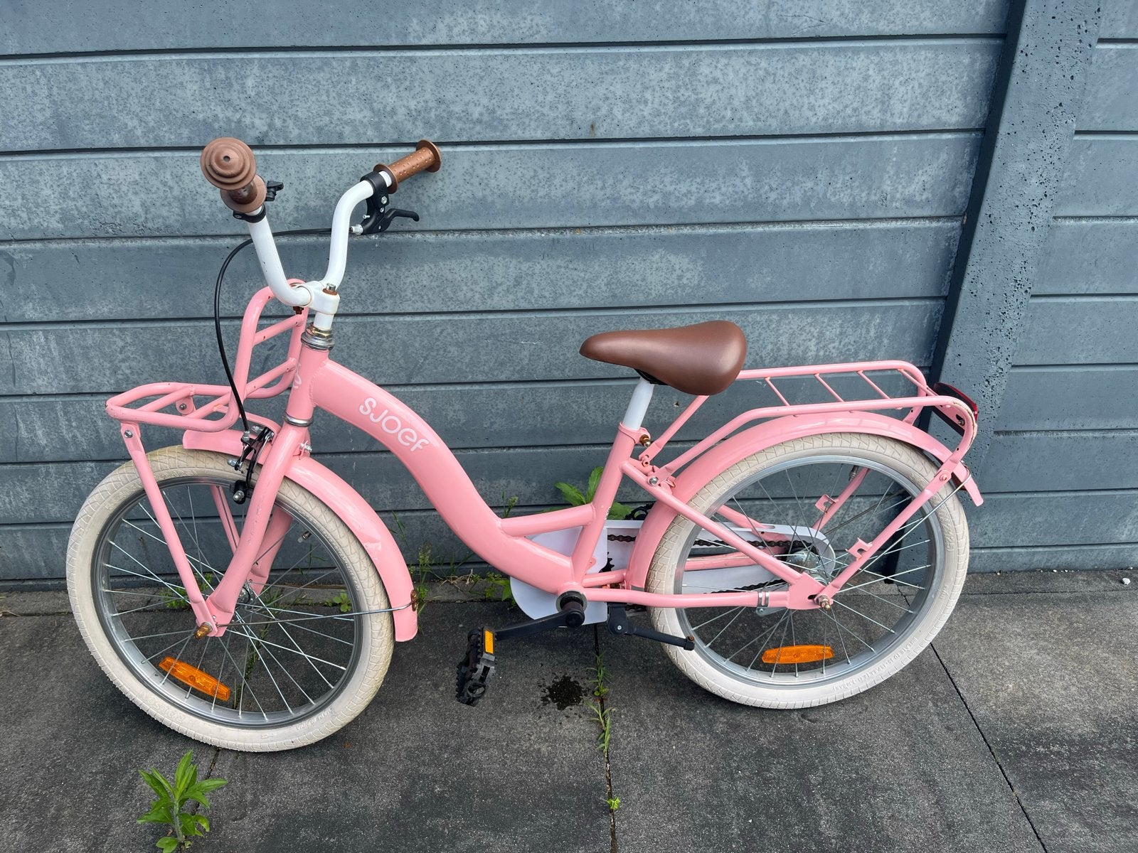 Roze SJOEF kinderfiets met voordrager, Fietsen en Brommers, Fietsen | Kinderfietsjes, Ophalen of Verzenden, Zo goed als nieuw