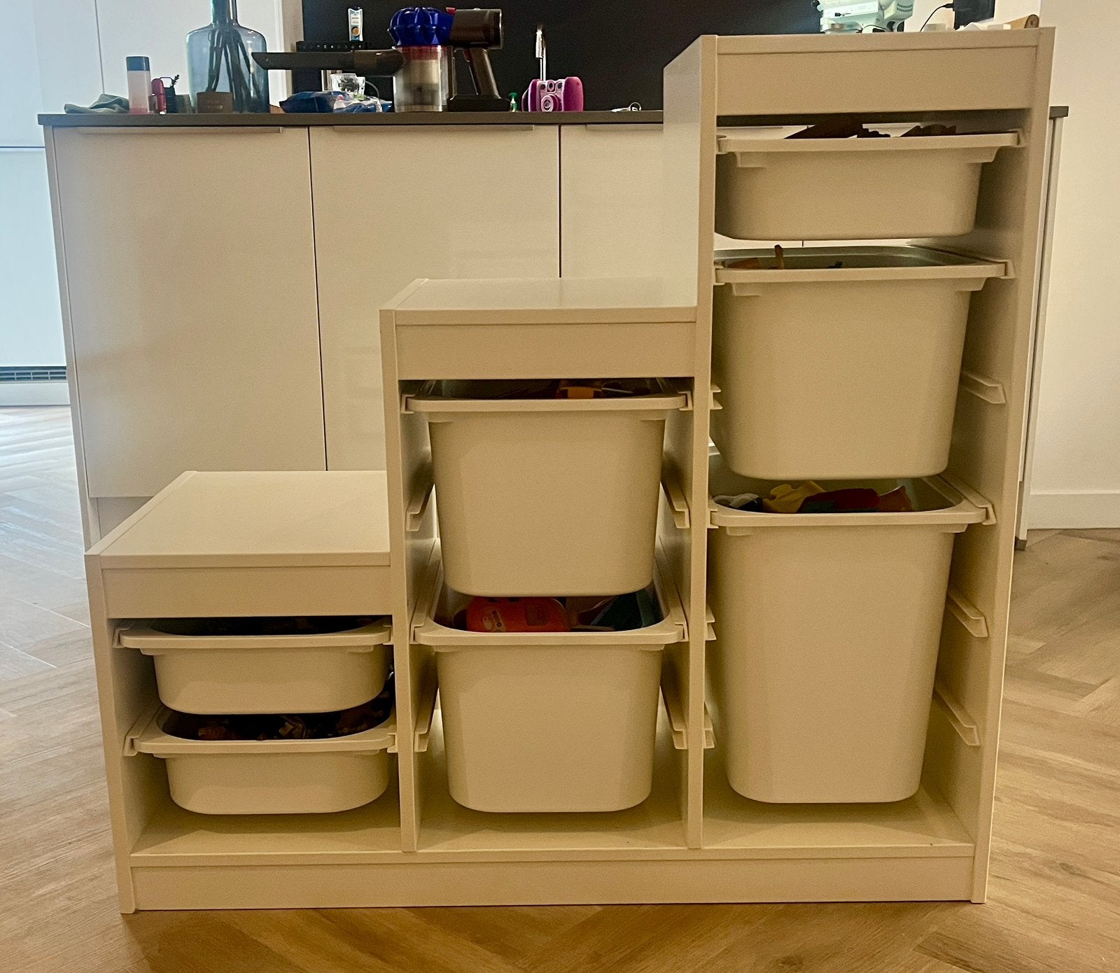 Ikea trofast kast mee bakken, Ophalen, 5 laden of meer, 50 tot 100 cm, Zo goed als nieuw
