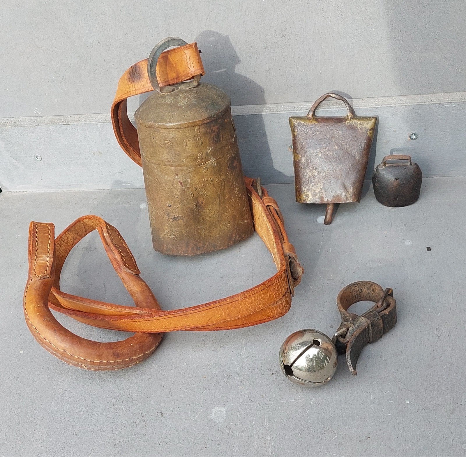 Antieke (Koe)bellen , set van 4, Ophalen of Verzenden