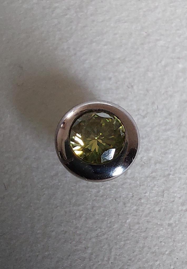 Melano Vivid groen steentje zilver kleur, Ophalen of Verzenden, Nieuw, Zilver, Overige merken