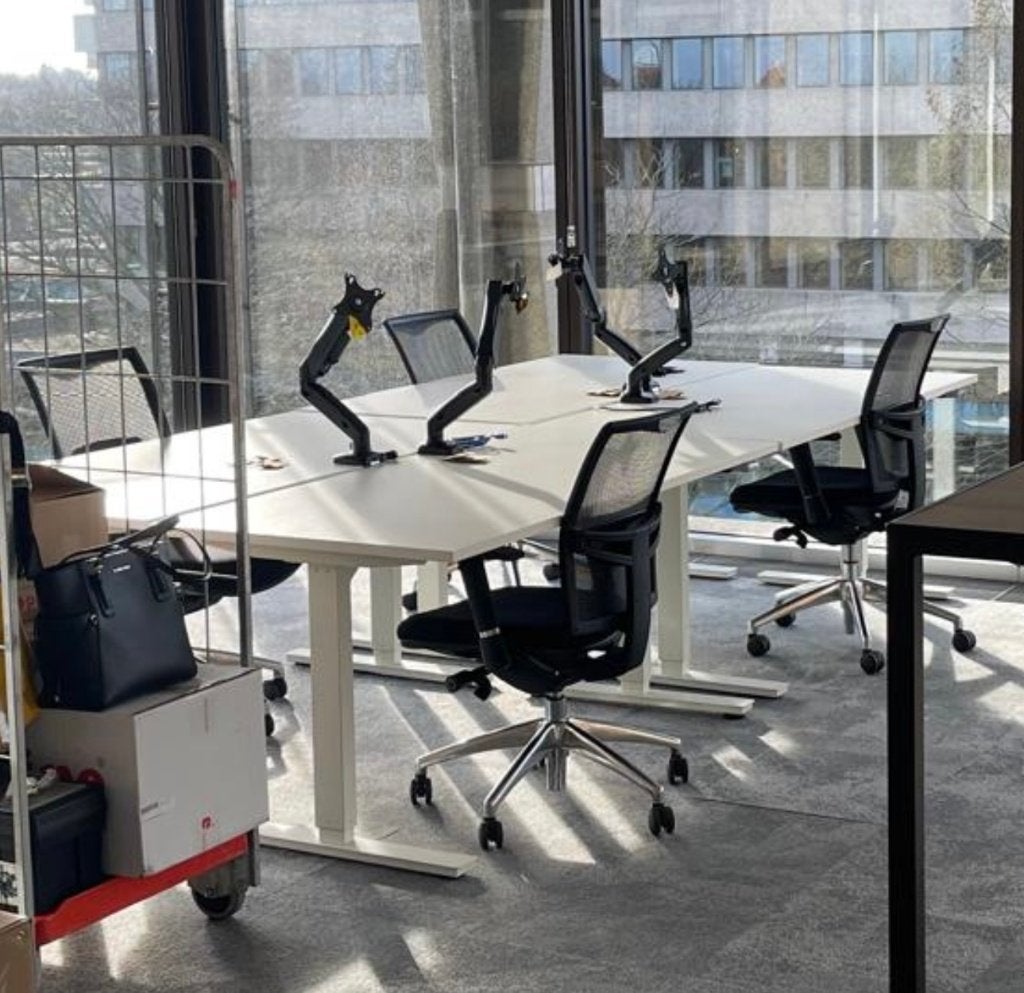 6 x Bureau wit verstelbaar 160x80cm, Ophalen, Nieuw