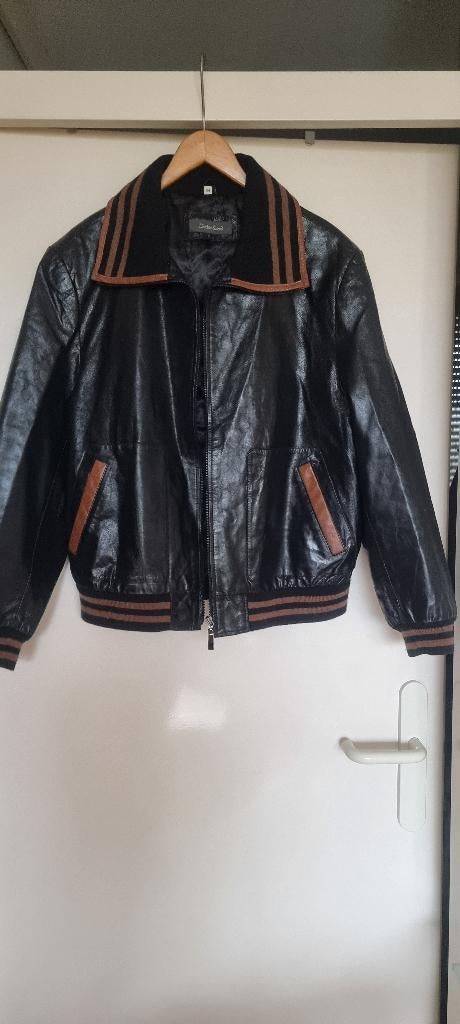 Bomberjas, Verzenden, Zwart, Maat 42/44 (L), Leather Sound