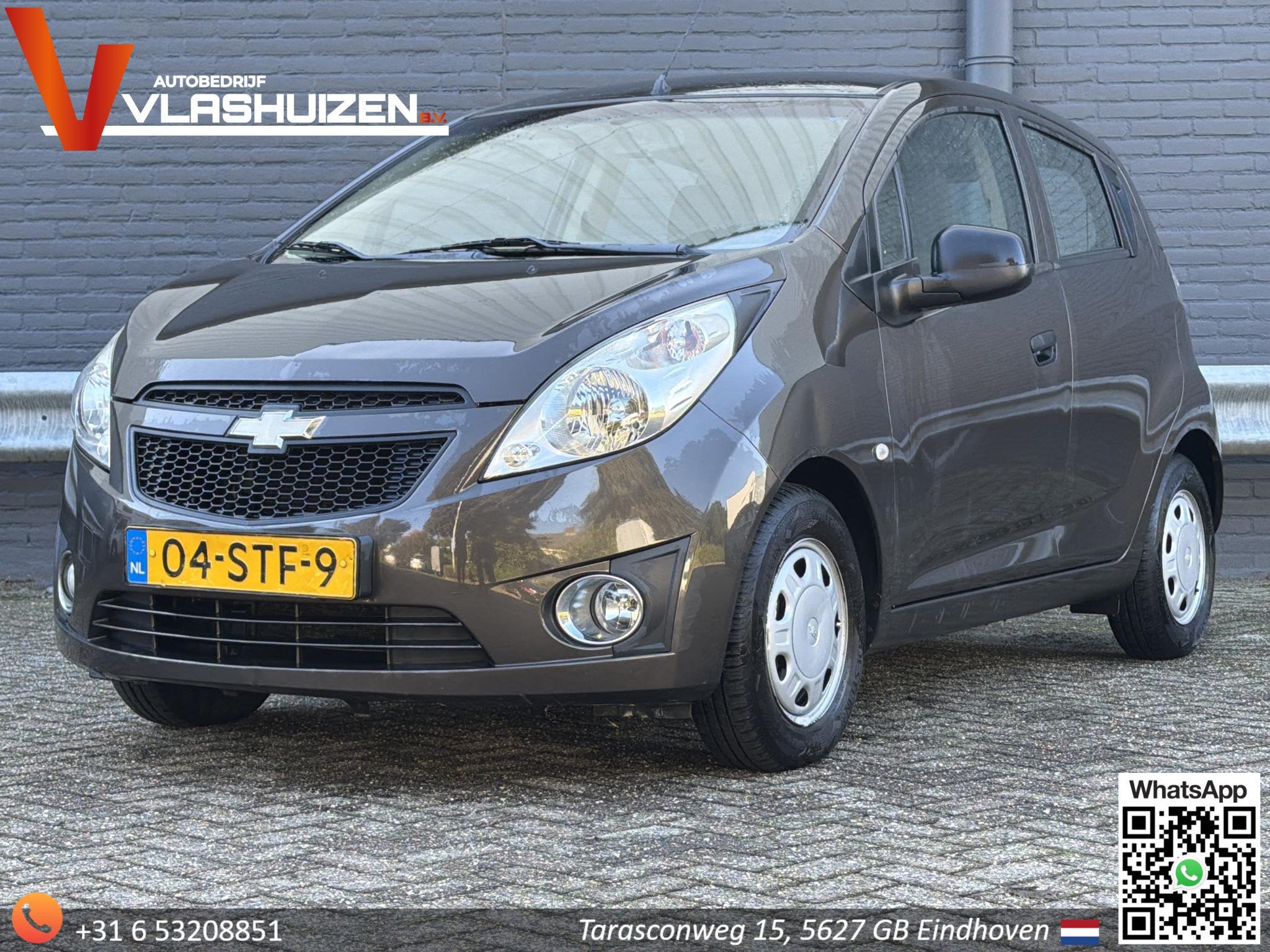Chevrolet Spark 1.0 16V LS Bi-Fuel | Airco |, Auto's, Euro 5, Stof, 4 cilinders, Bruin