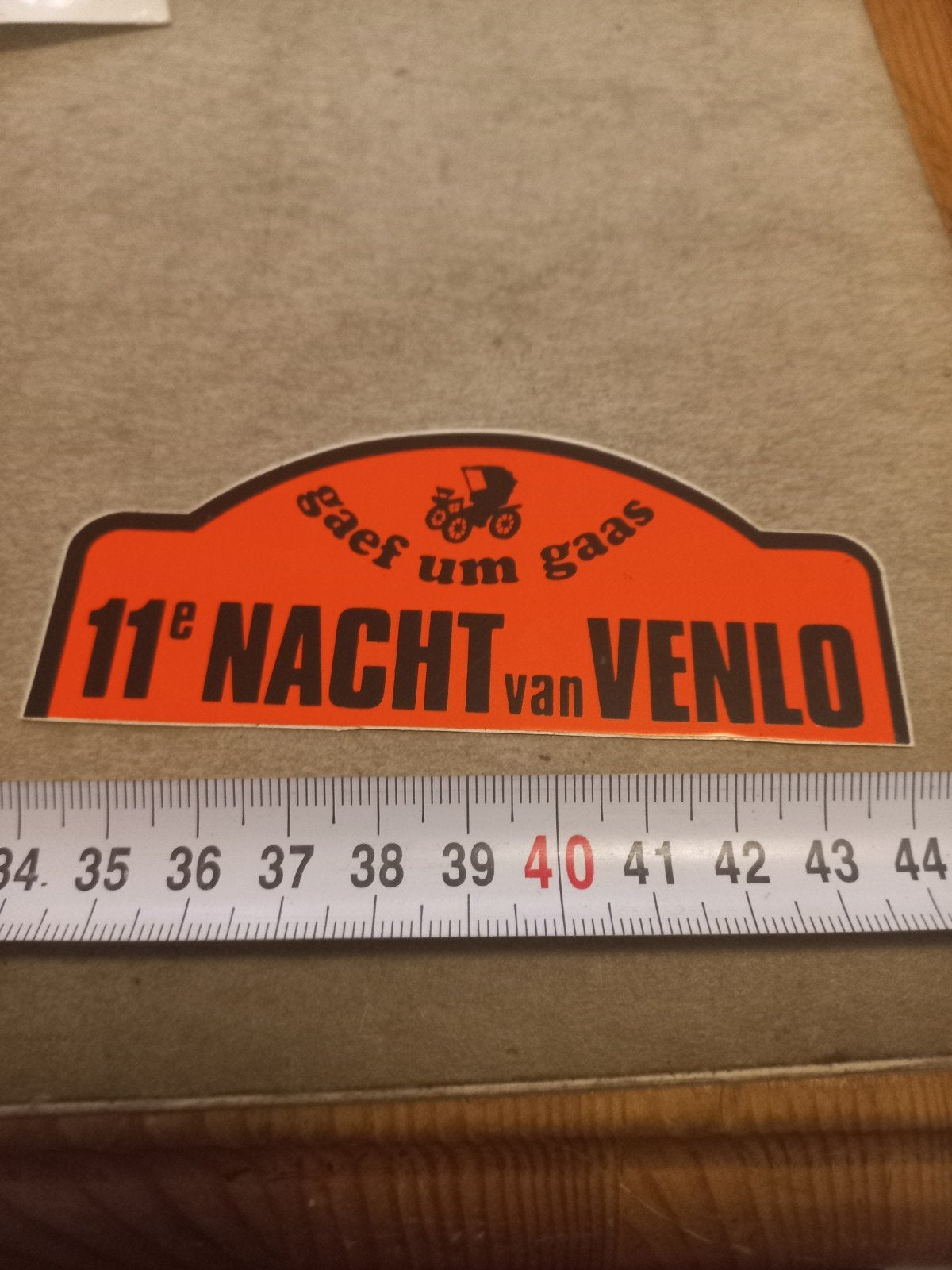 Vintage 11e Nacht van Venlo Rally Sticker, Ophalen of Verzenden, Gebruikt