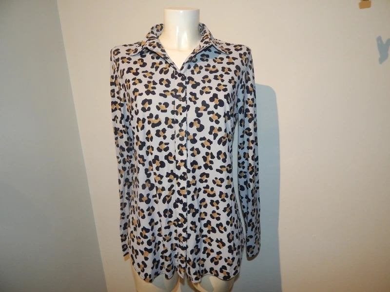 Studio Anneloes jaguar print blouse travel stretch stot M, Kleding | Dames, Blouses en Tunieken, Maat 38/40 (M), Studio Anneloes