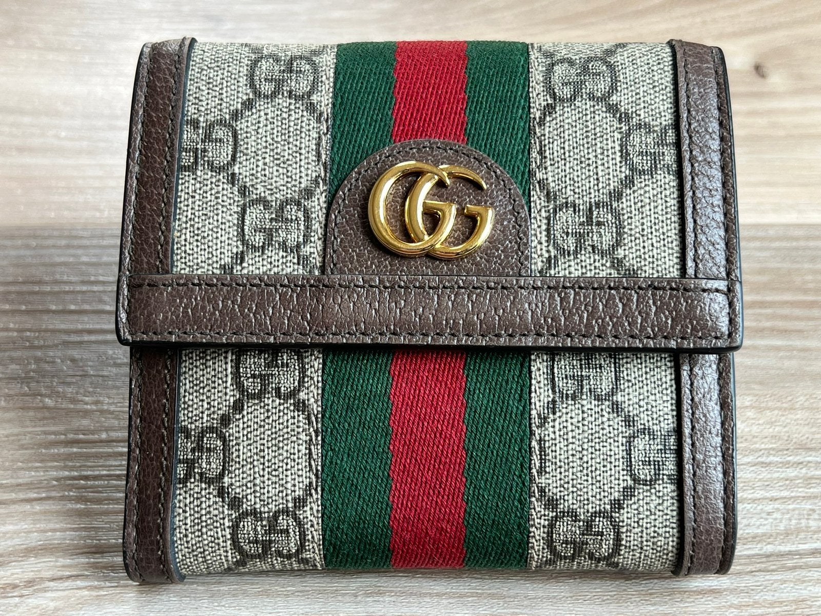 Elegante Gucci Ophidia GG French Flap Wallet, Ophalen, Zo goed als nieuw