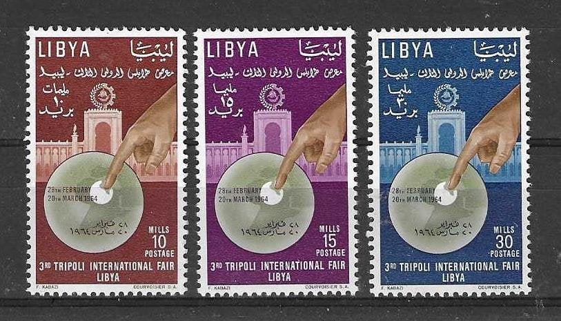 Libië Michel 142-144 postfris, Ophalen of Verzenden, Libië, Postfris