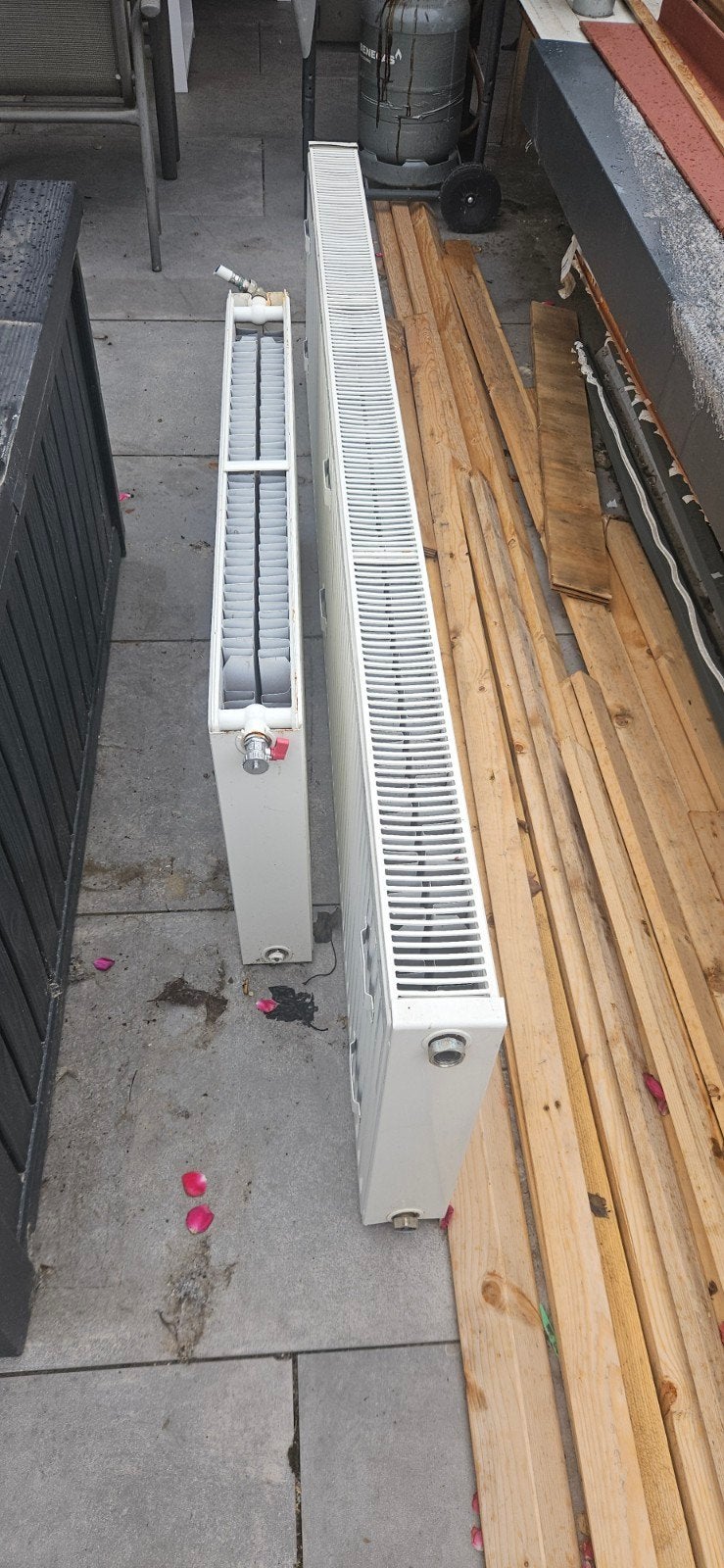 Set van 3 radiatoren: 100x50, 160x50, 200x50, Ophalen, 30 tot 80 cm, Gebruikt, Radiator