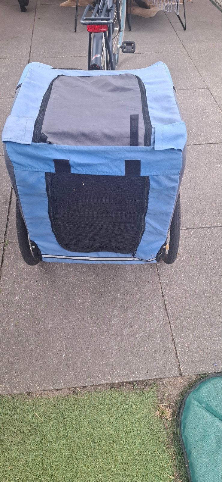 Hondenfietskar - Blauw en Grijs, Ophalen, Gebruikt, Hondenkar, 20 tot 40 kg