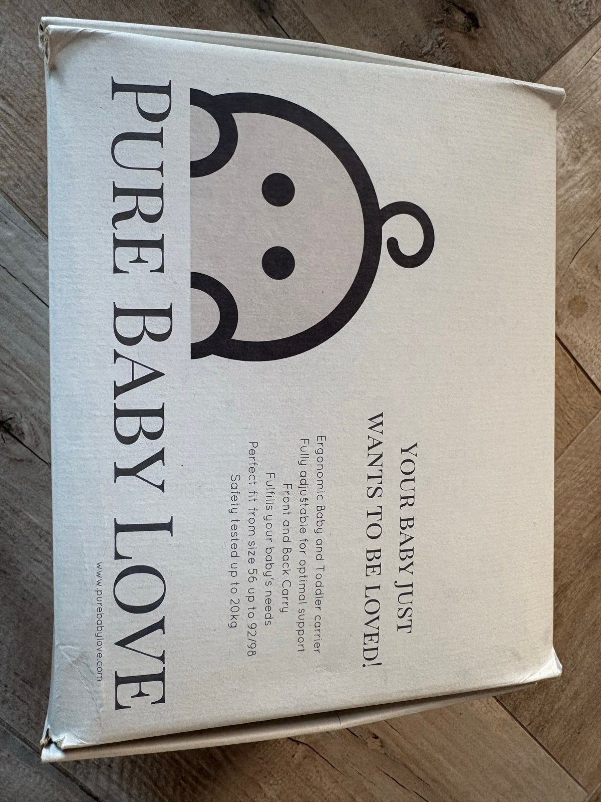 Pure Baby Love Draagzak - Zo goed als nieuw, Overige merken, Buik of Rug, Ophalen of Verzenden, Zo goed als nieuw