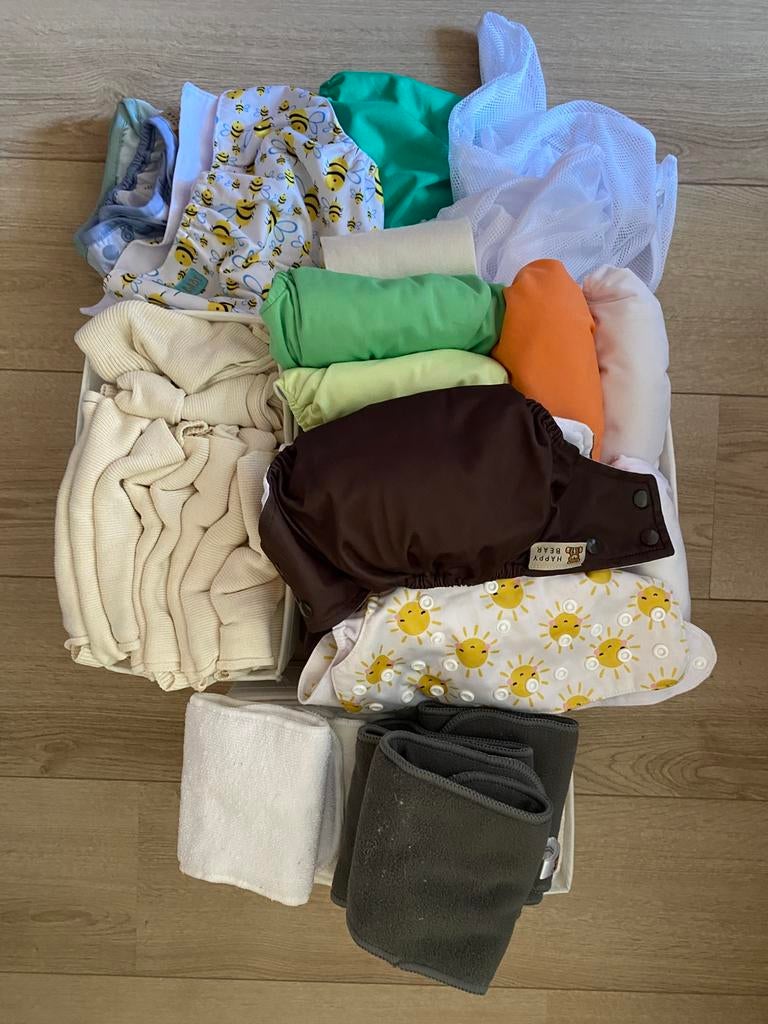 Compleet pakket wasbare luiers, Ophalen of Verzenden, Nieuw, One size