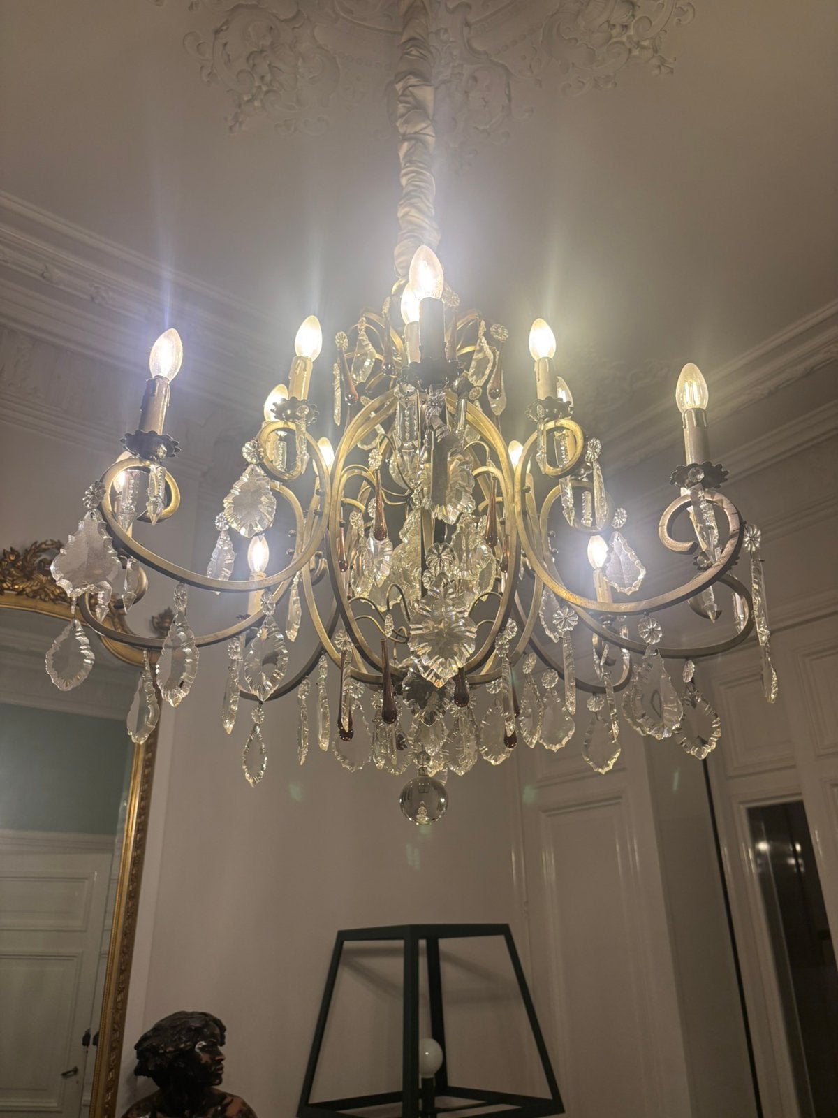 Pegel lamp antiek zeer groot en mooi, Ophalen, Zo goed als nieuw