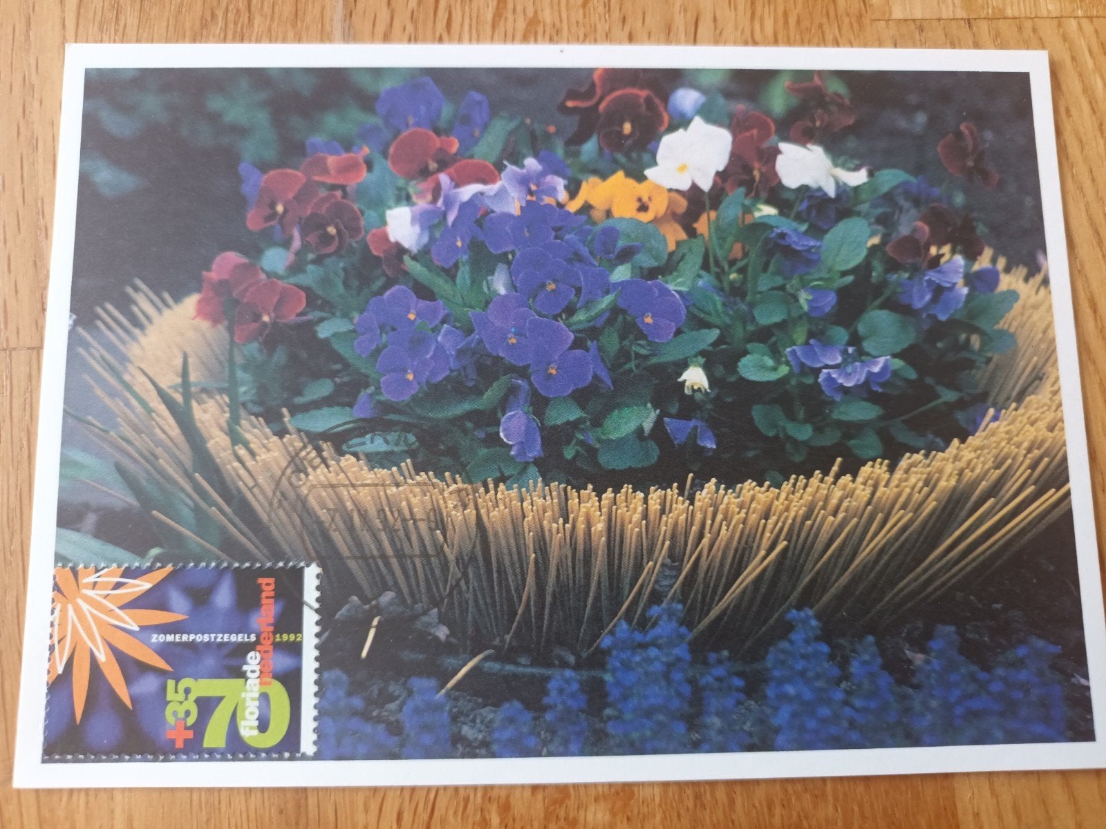 Zometpostzegel op kaart 1982 (?) (3), Ophalen of Verzenden, Na 1940, Gestempeld