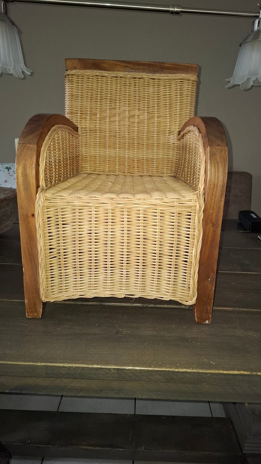 Houten stoeltje met rieten zitting, Kinderen en Baby's, Kinderkamer | Tafels en Stoelen, Ophalen of Verzenden, Gebruikt, Stoel(en)