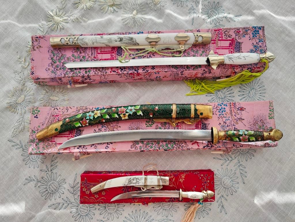 Set van 3 decoratieve zwaarden briefopener, Verzamelen, Overige Verzamelen, Ophalen of Verzenden, Zo goed als nieuw