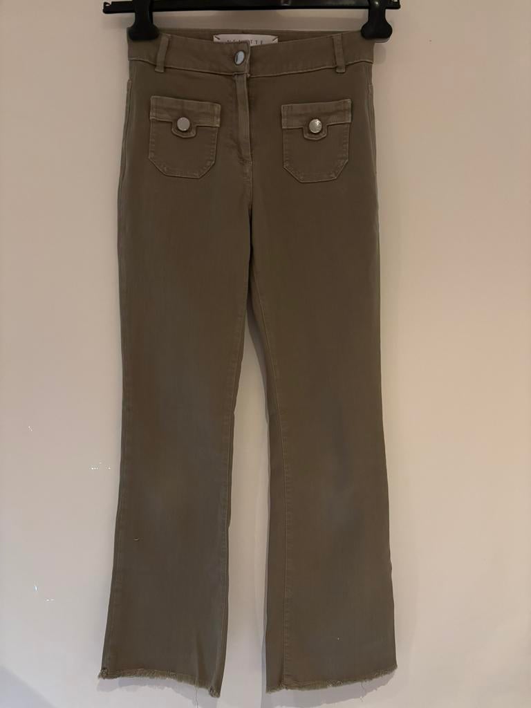 Nenette broek met strech maat 27, ., Beige, Ophalen of Verzenden, Zo goed als nieuw