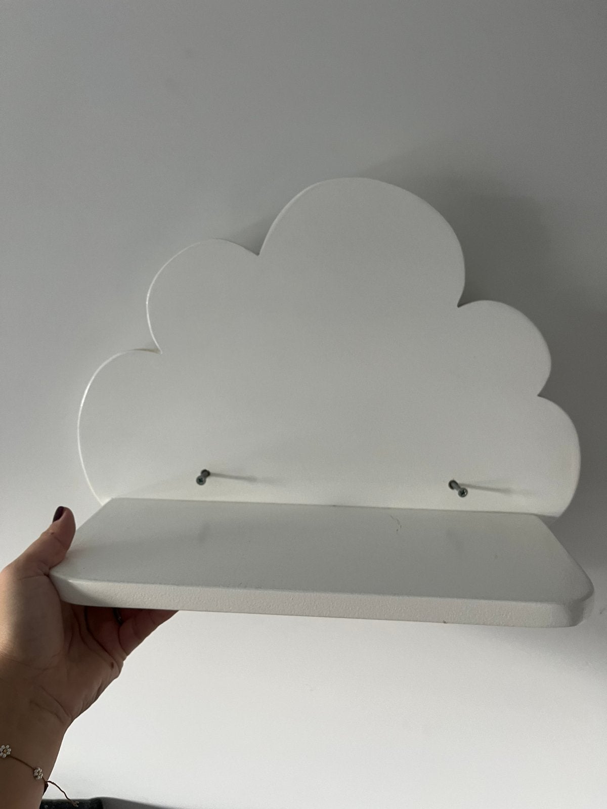 Wandplankje wit wolk baby/kinderkamer, Wit, Ophalen of Verzenden, Gebruikt, Wanddecoratie