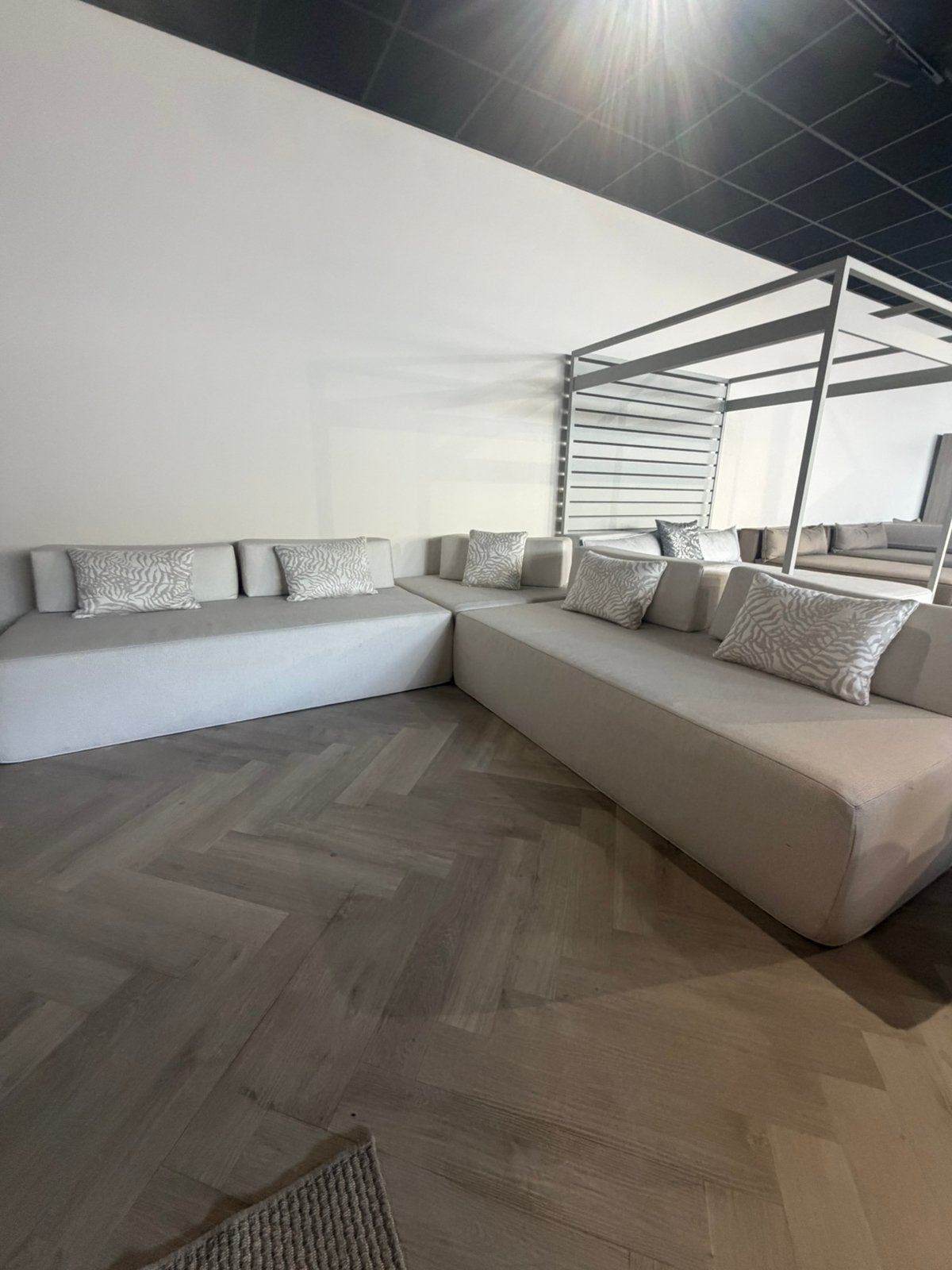 Falain zenon hoekset 320x320 sunbrella, Tuin en Terras, Tuinsets en Loungesets, Ophalen of Verzenden, Zo goed als nieuw, Aluminium
